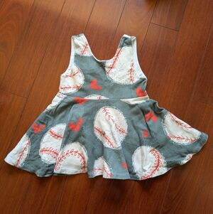 Girls Baseball Peplum Top